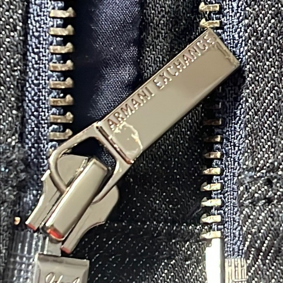 EUC Armani Exchange Black or Navy Denim Crop Top | Size Small - Picture 4 of 7